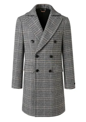 Grey dogtooth overcoat