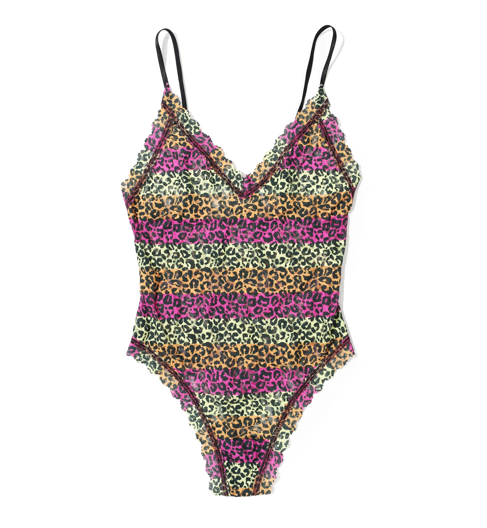 Hanky Panky Signature Lace Printed Thong-Back Bodysuit (PR488451) - It's Electric