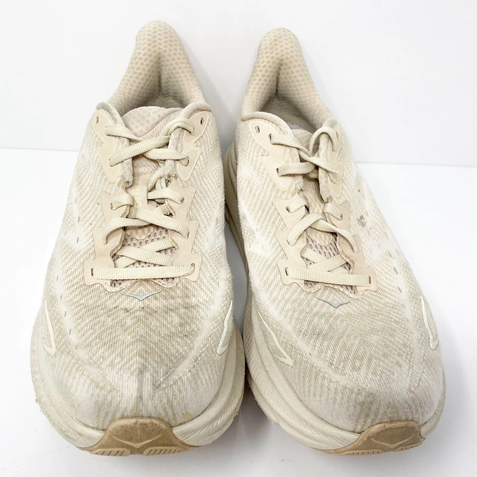 Hoka One One Womens Clifton 9 1127896 SSEG Beige Running Shoes Sneakers Size 8 B