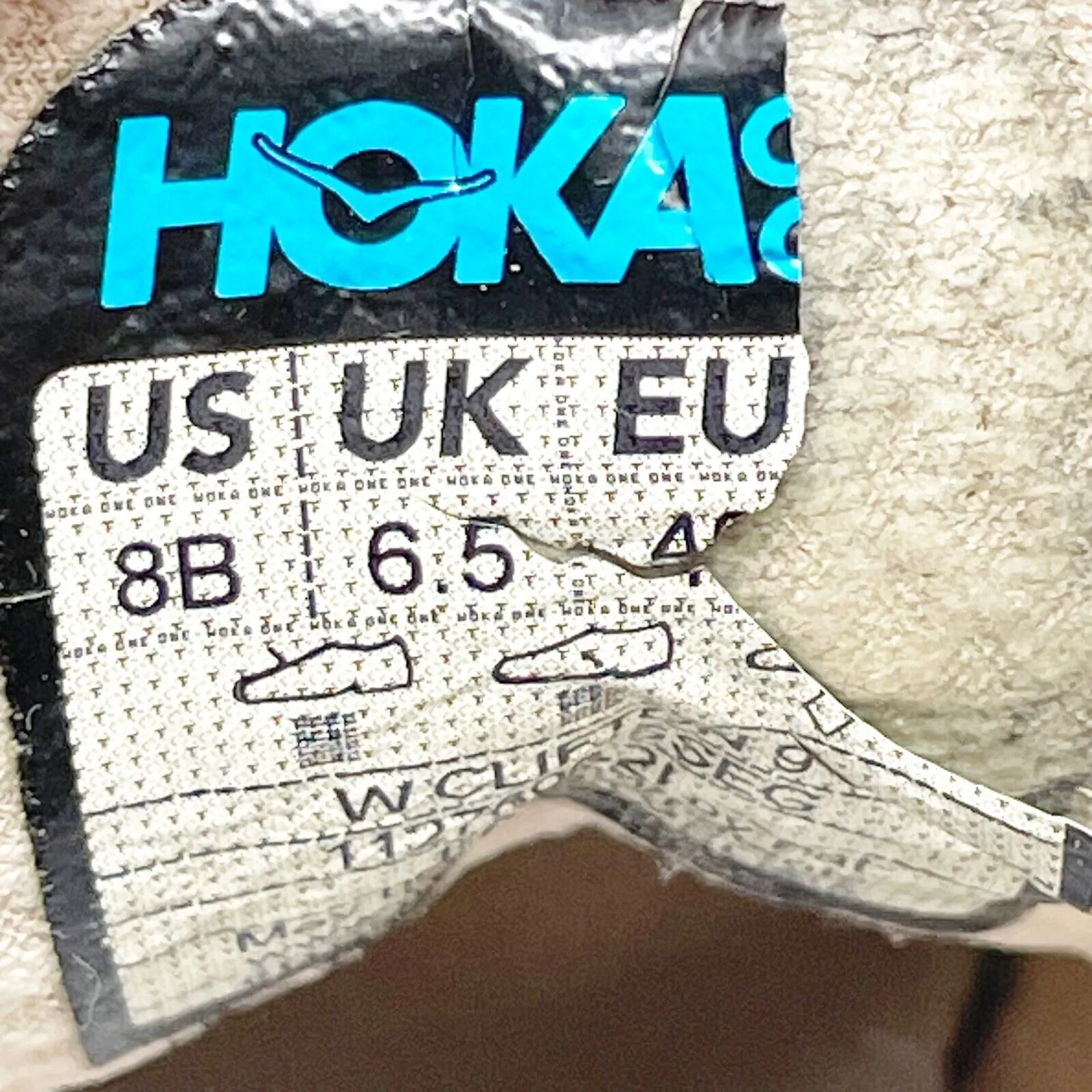 Hoka One One Womens Clifton 9 1127896 SSEG Beige Running Shoes Sneakers Size 8 B