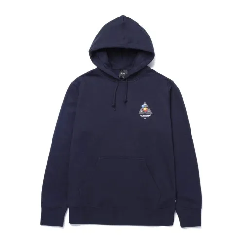 HUF Video Format Triple Triangle Hoodie Navy Blue