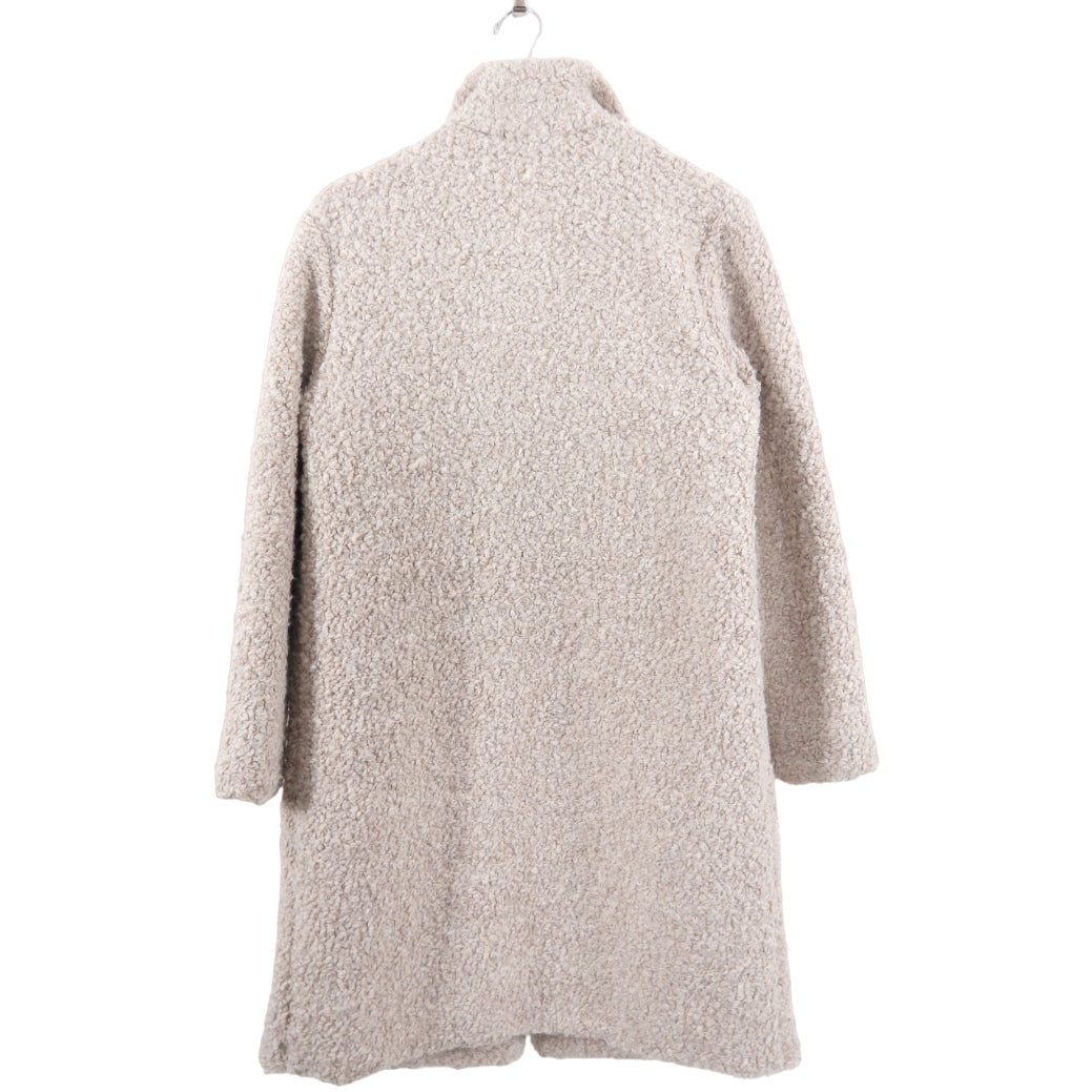 James Perse Boucle Textured Beige Coat - S