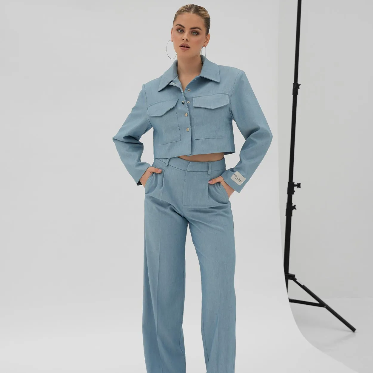 Jeansblauwe STUDIO - Pantalon