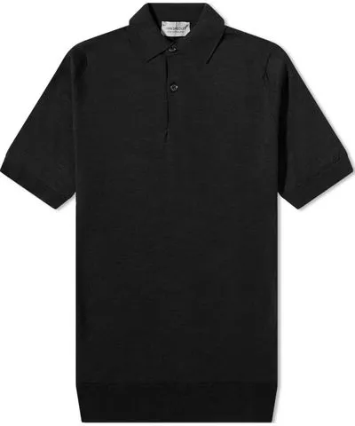 John Smedley Men's Merino Knit Polo Shirt