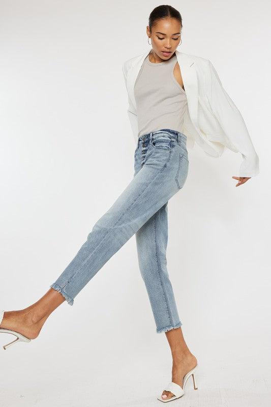 KanCan HIGH RISE STRAIGHT FIT JEANS