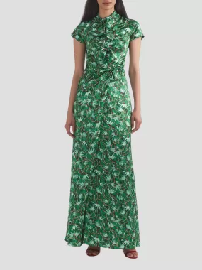 Kelly Printed Turtleneck Maxi Dress