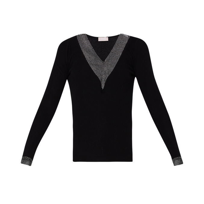 KNIT STRASS Woman Black 