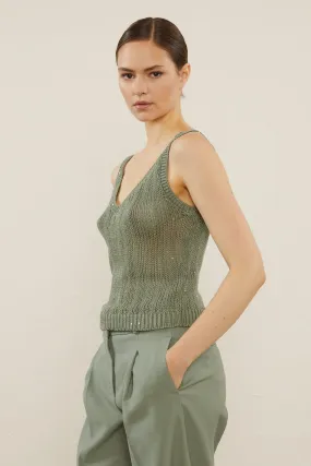 Knit Top - Lagoon Green