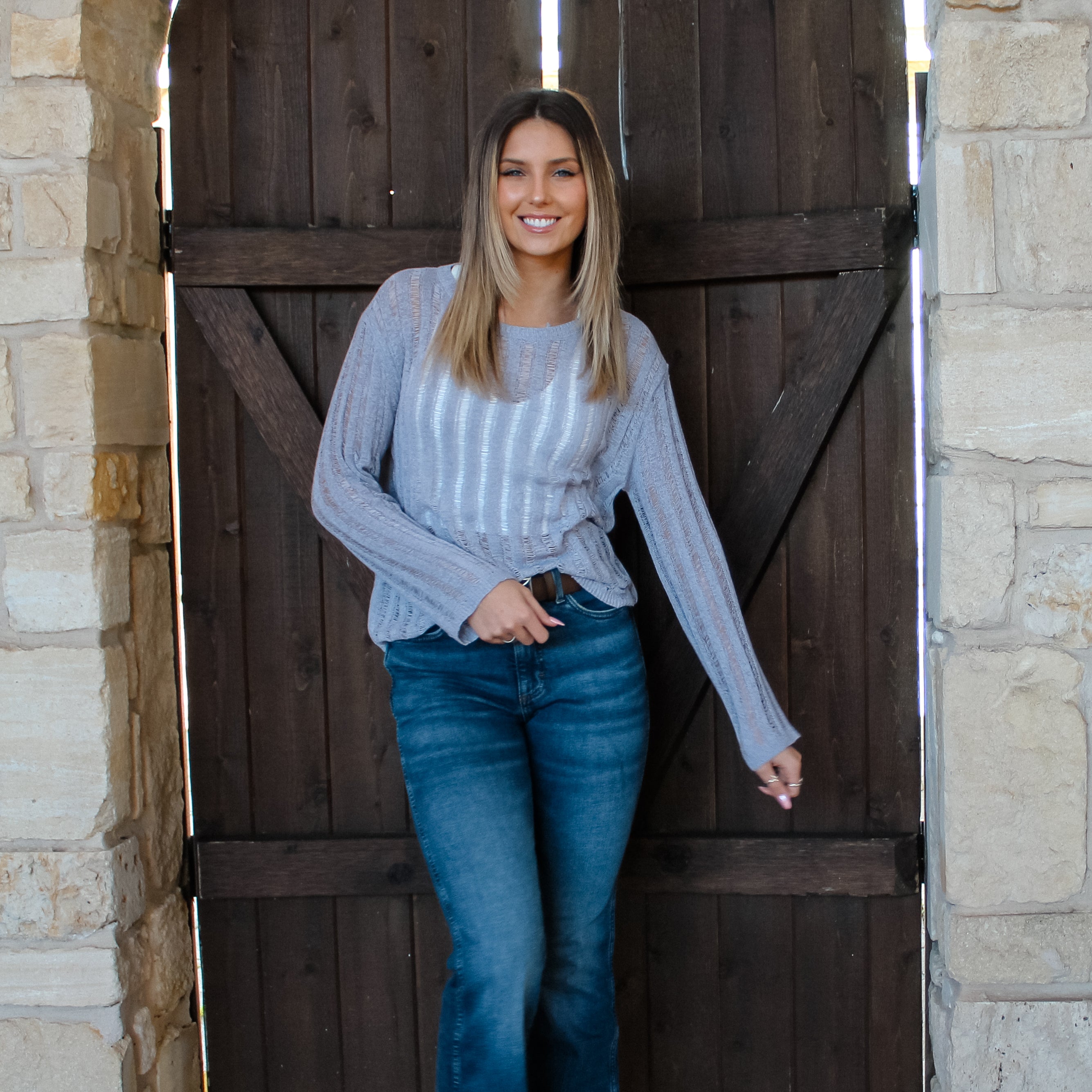 Lavender Semi Sheer Sweater