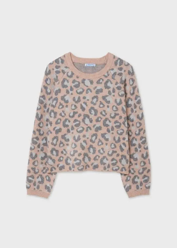 Leopard print sweater for teen girl - Makeup