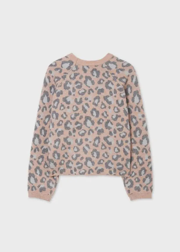 Leopard print sweater for teen girl - Makeup