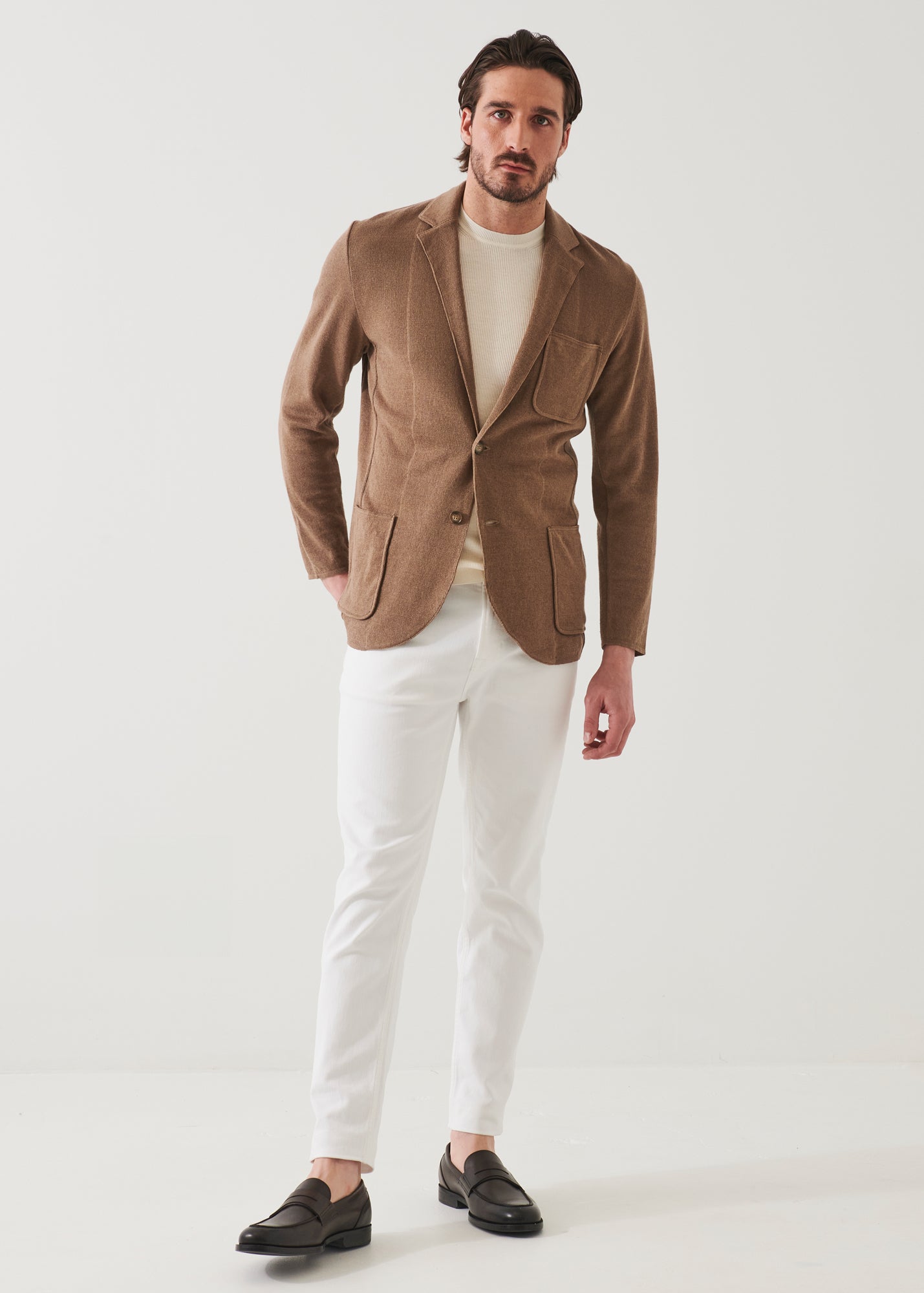 LINEN COTTON BLEND BLAZER