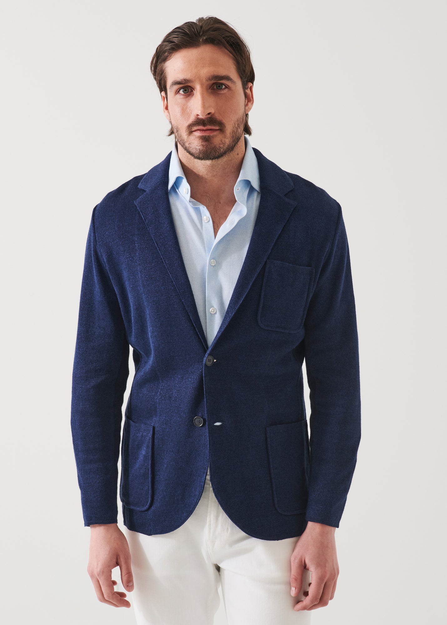 LINEN COTTON BLEND BLAZER