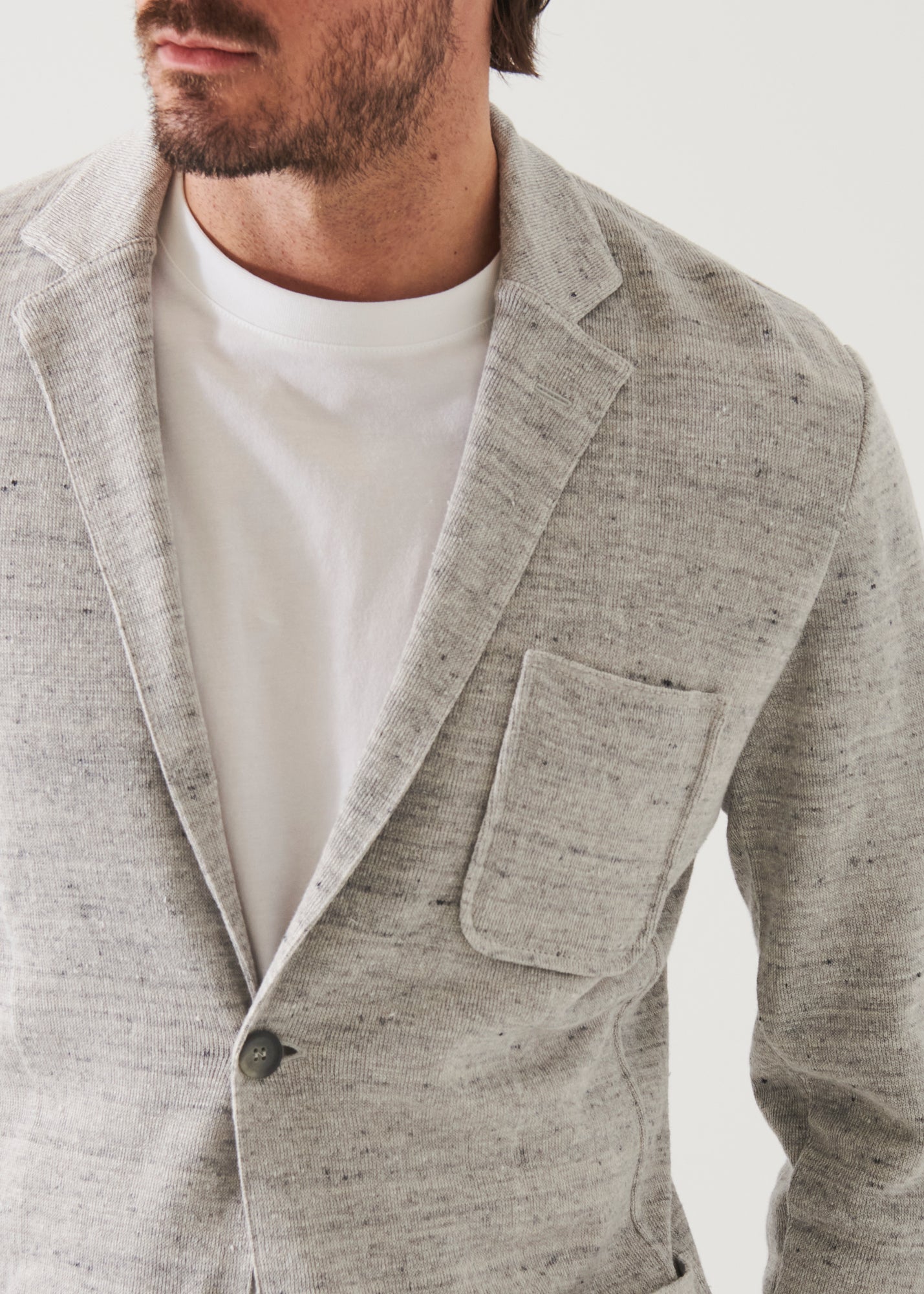 LINEN COTTON BLEND BLAZER