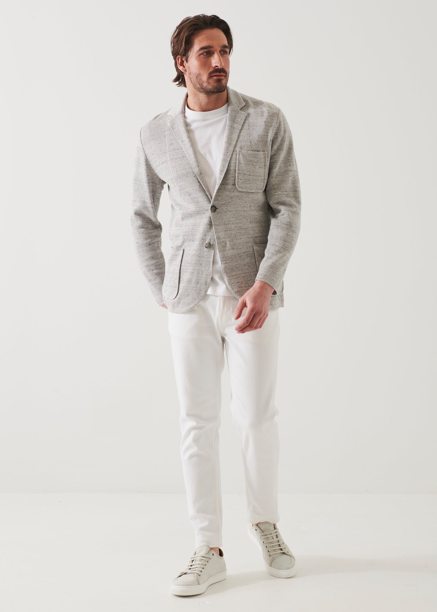 LINEN COTTON BLEND BLAZER