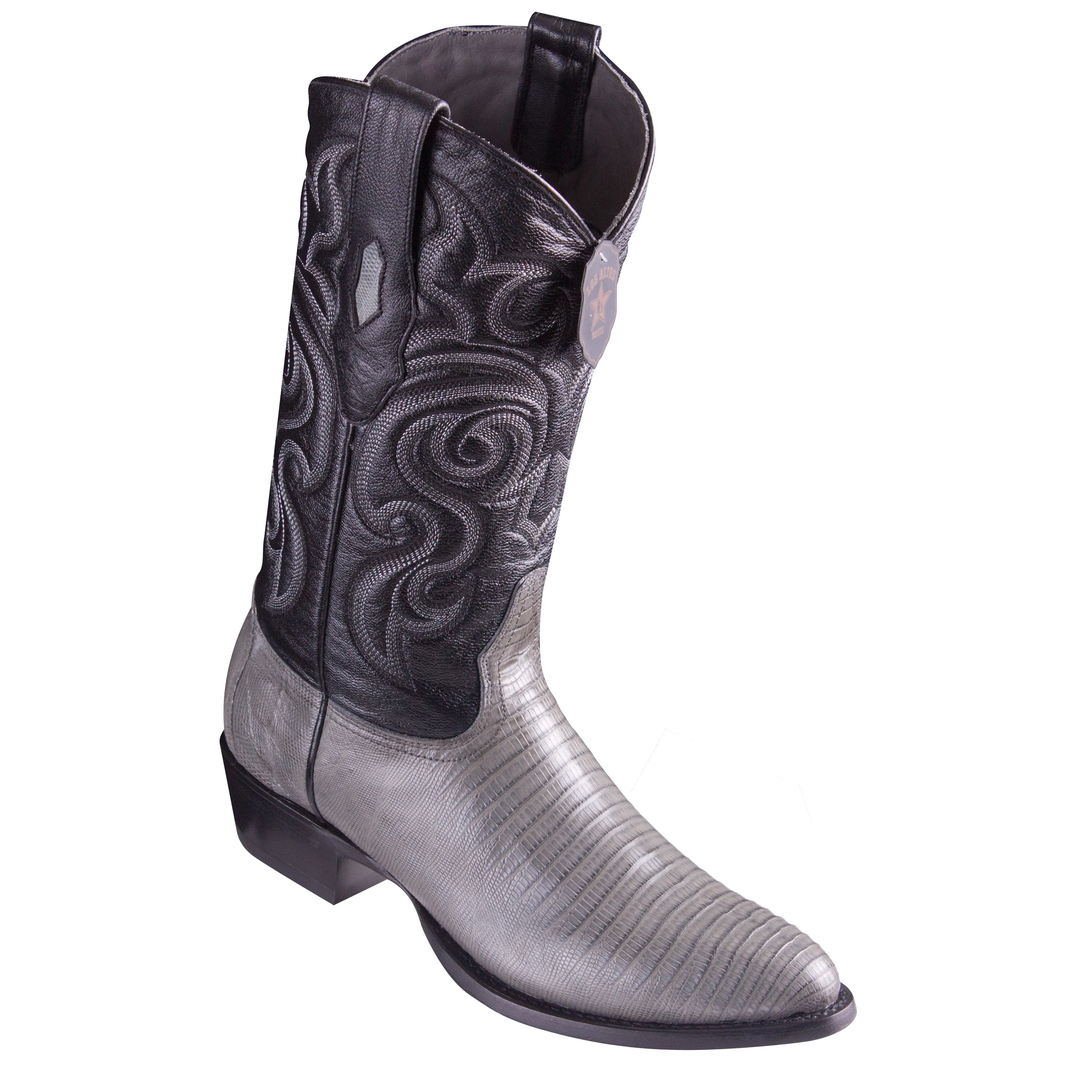 Lizard Teju R-Toe Grey Cowboy Boots