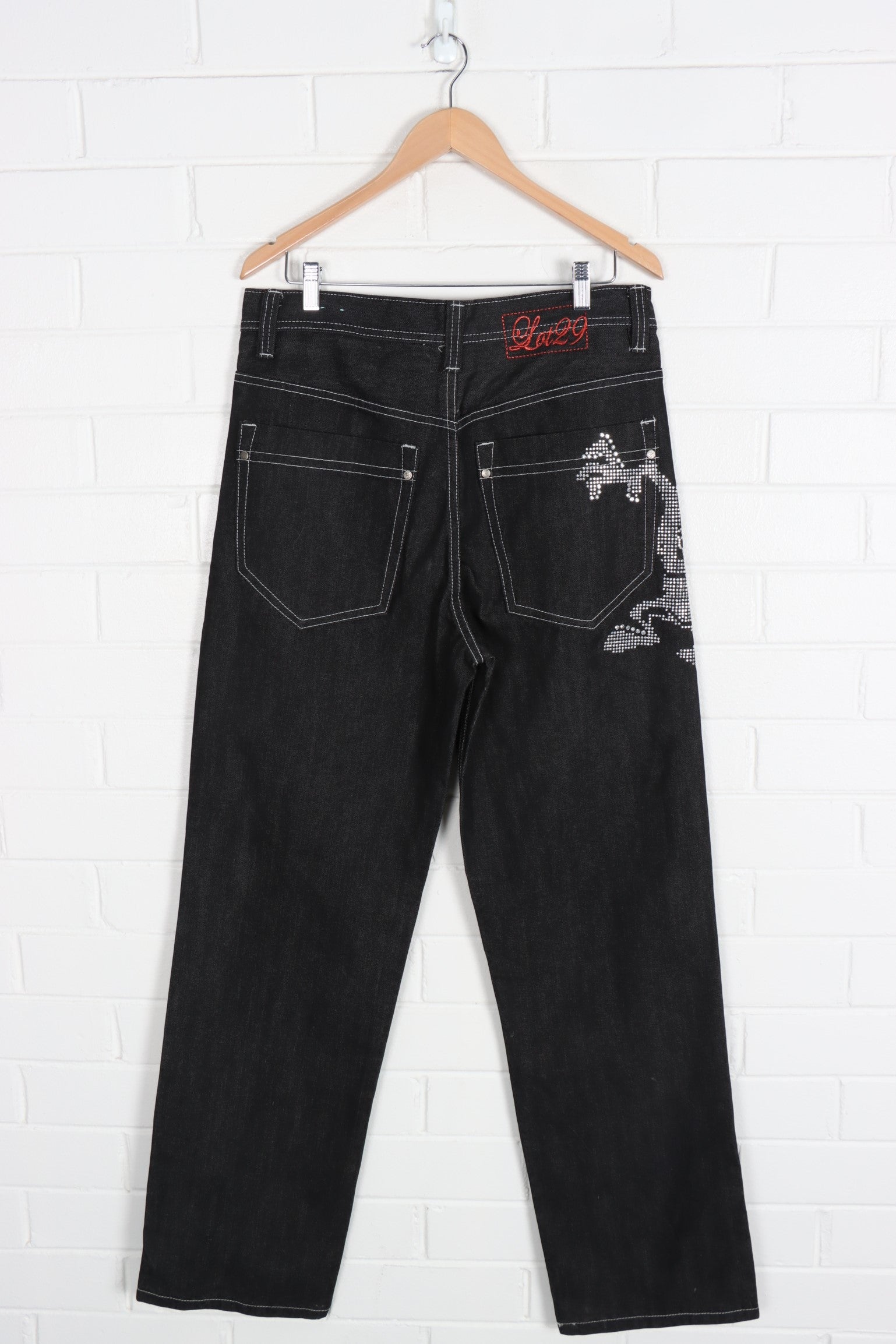 LOT29 Taz Looney Tunes Diamante Y2K Jeans (34)