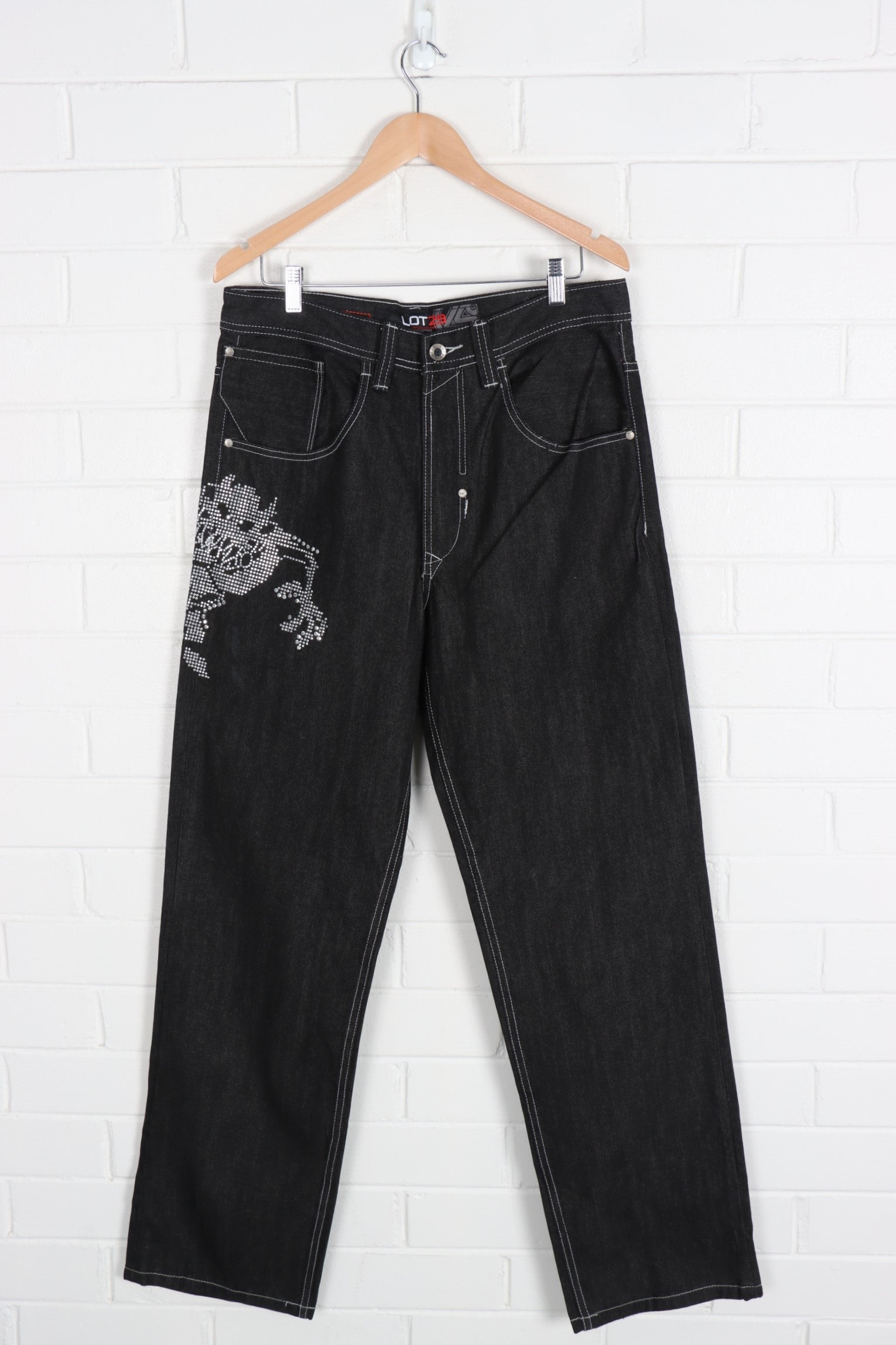 LOT29 Taz Looney Tunes Diamante Y2K Jeans (34)