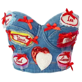 MED/LARGE MECHANIC PATCH SWEETHEART CORSET