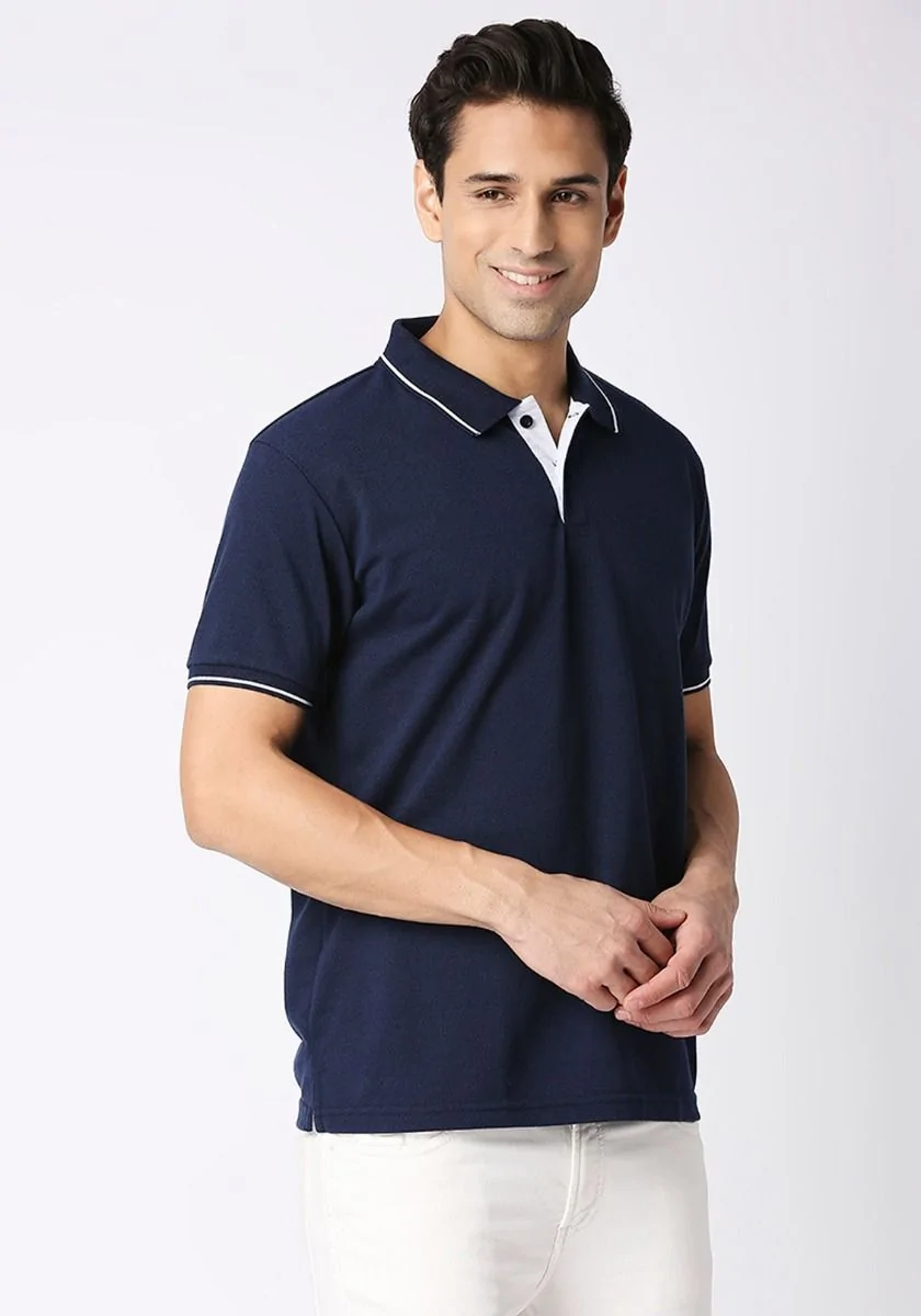 Men Tipped PQ Polo T-Shirt