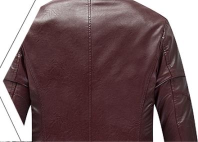 Men's Autumn Casual Leisure Style Leather Overcoat Jacket