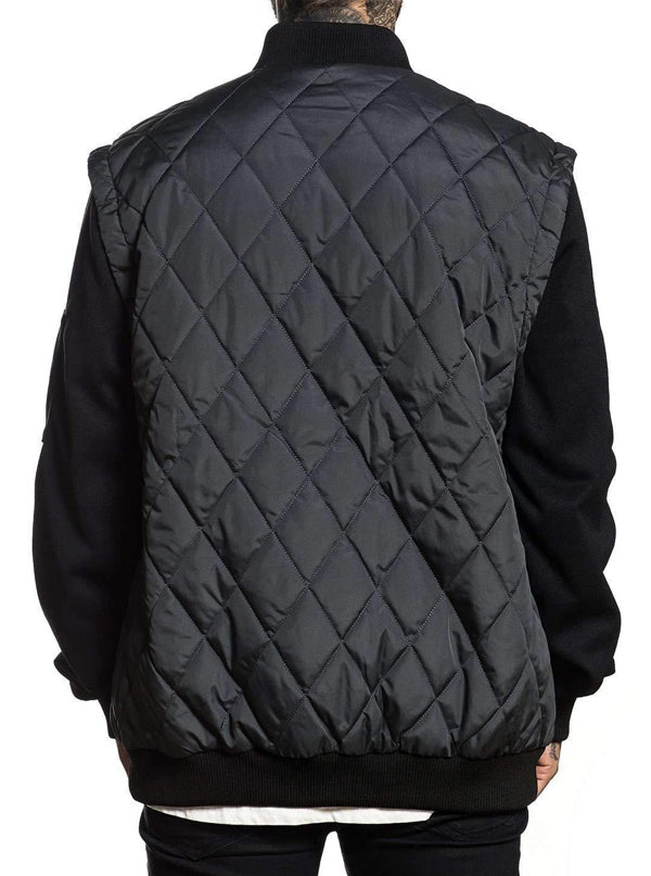 Men's Bold Quilted Jacket (Black/Grey)