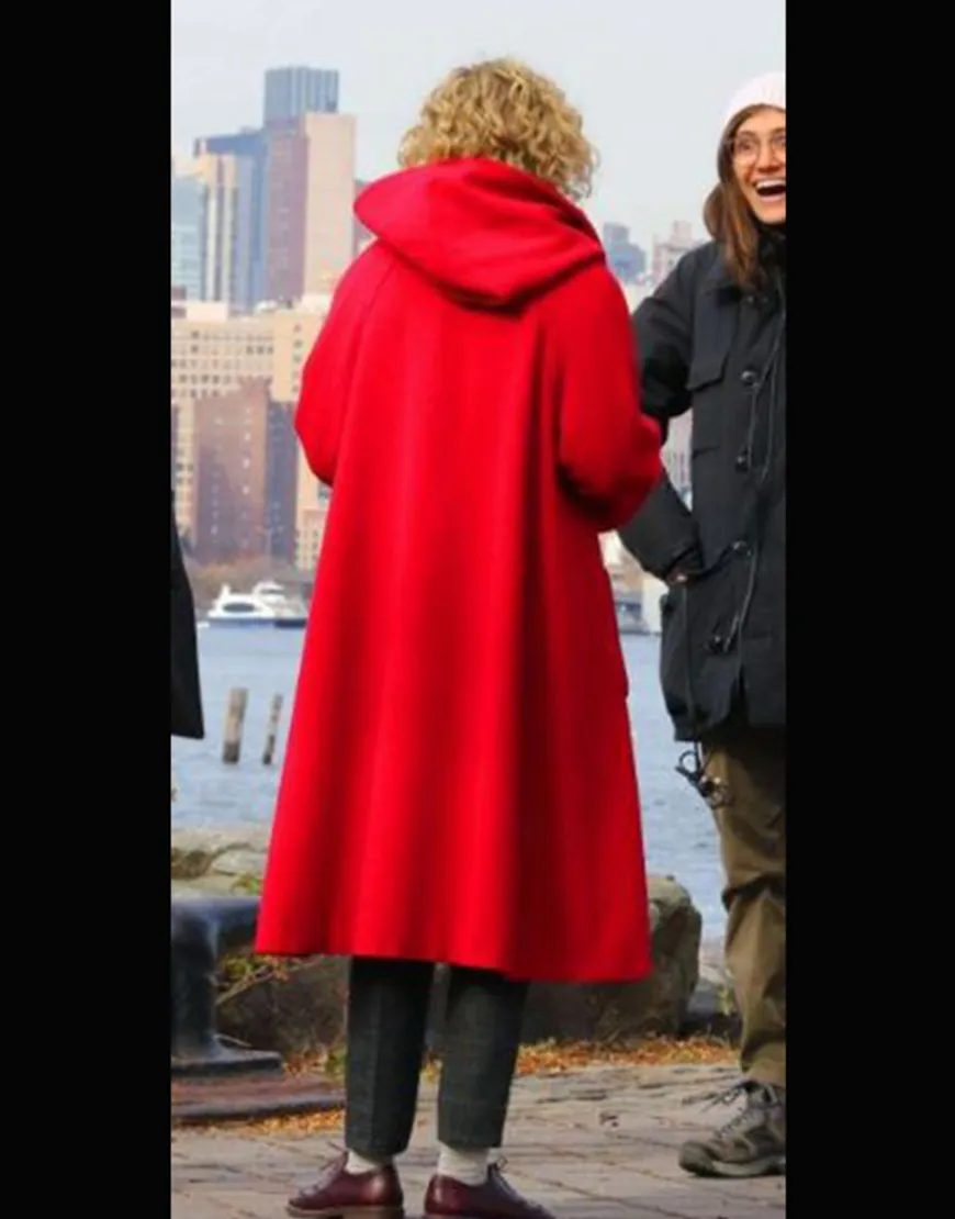 Modern Love S02 Julia Garner Red Coat | Maddy Red Hooded Coat