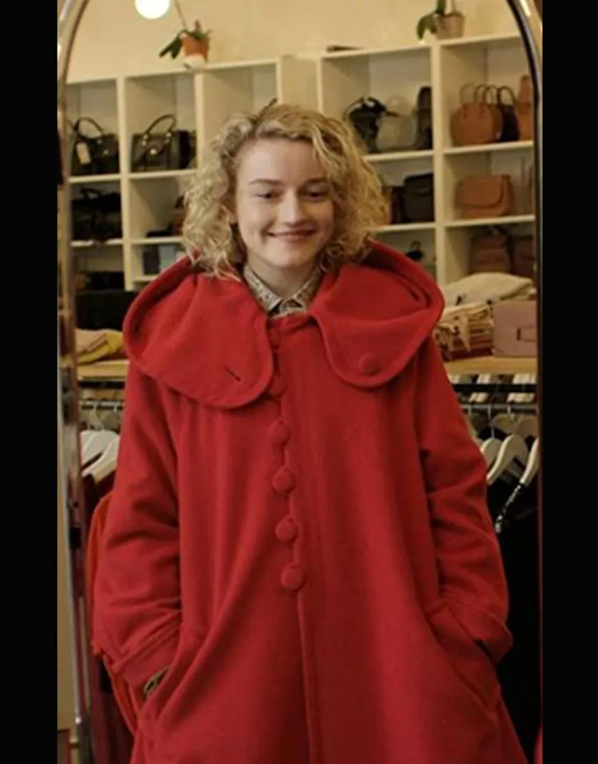 Modern Love S02 Julia Garner Red Coat | Maddy Red Hooded Coat