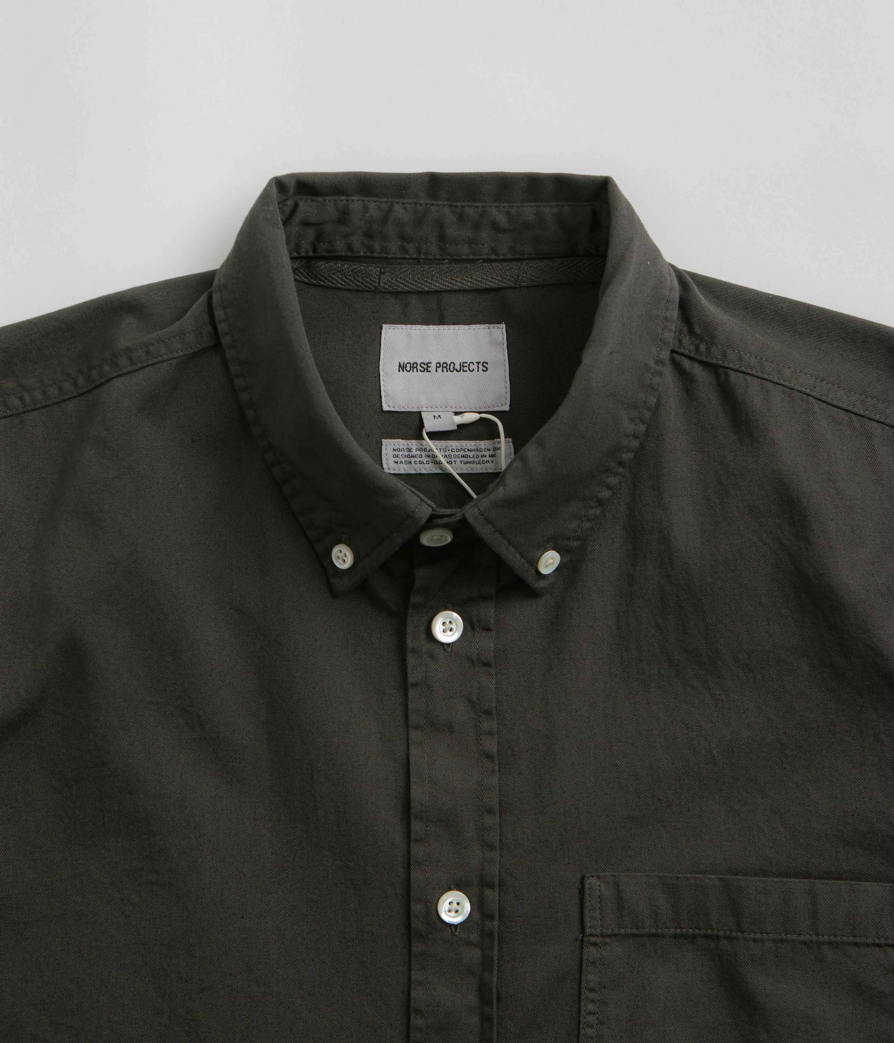 Norse Projects Anton Light Twill Shirt - Beech Green