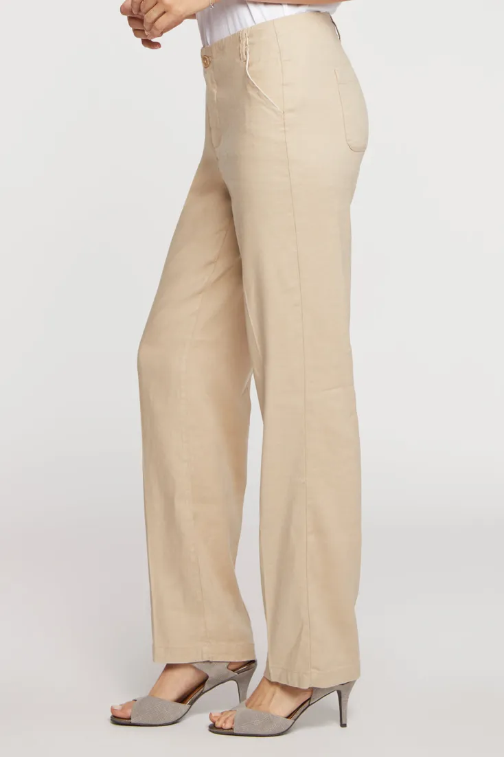 NYDJ Marilyn Straight Pants | Feather + Black