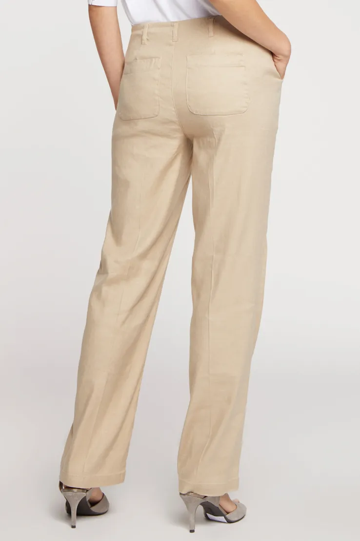 NYDJ Marilyn Straight Pants | Feather + Black