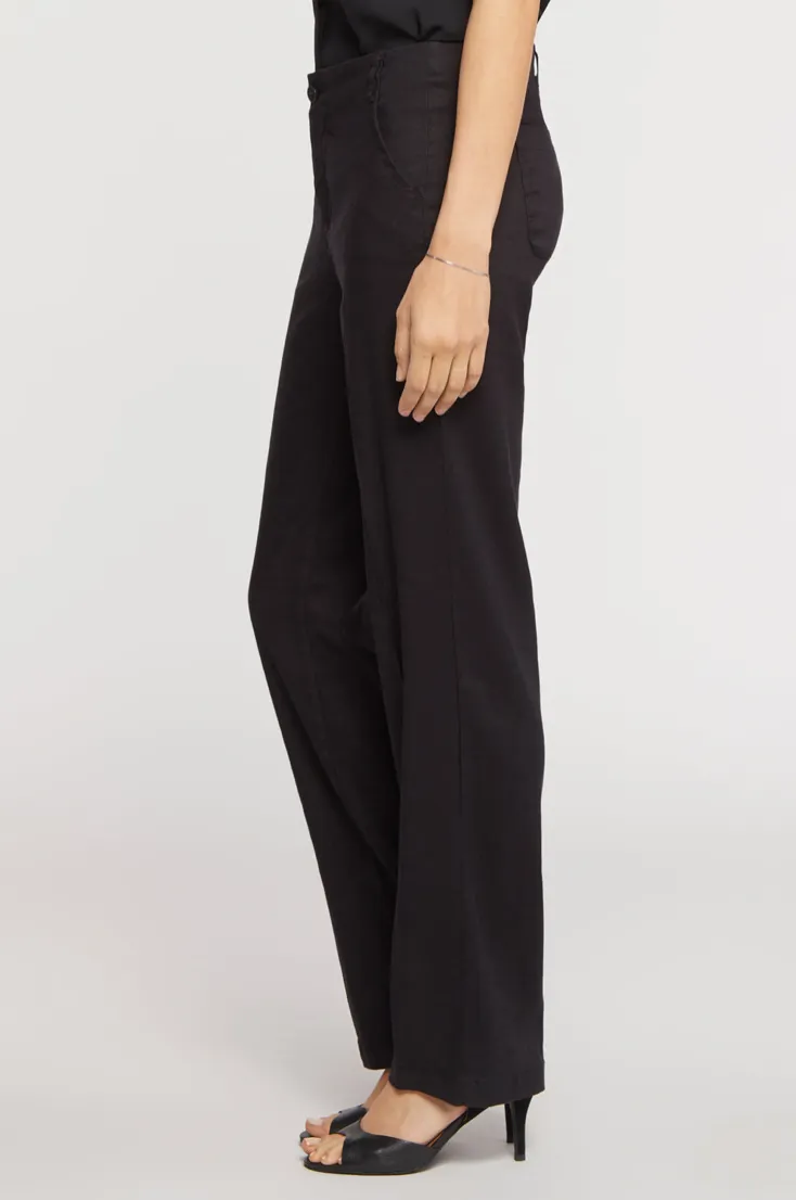 NYDJ Marilyn Straight Pants | Feather + Black