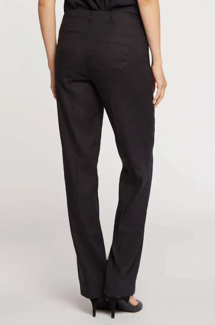 NYDJ Marilyn Straight Pants | Feather + Black