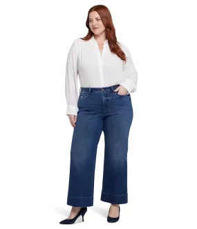 NYDJ Plus Size Teresa Wide Leg Ankle in Moonlight