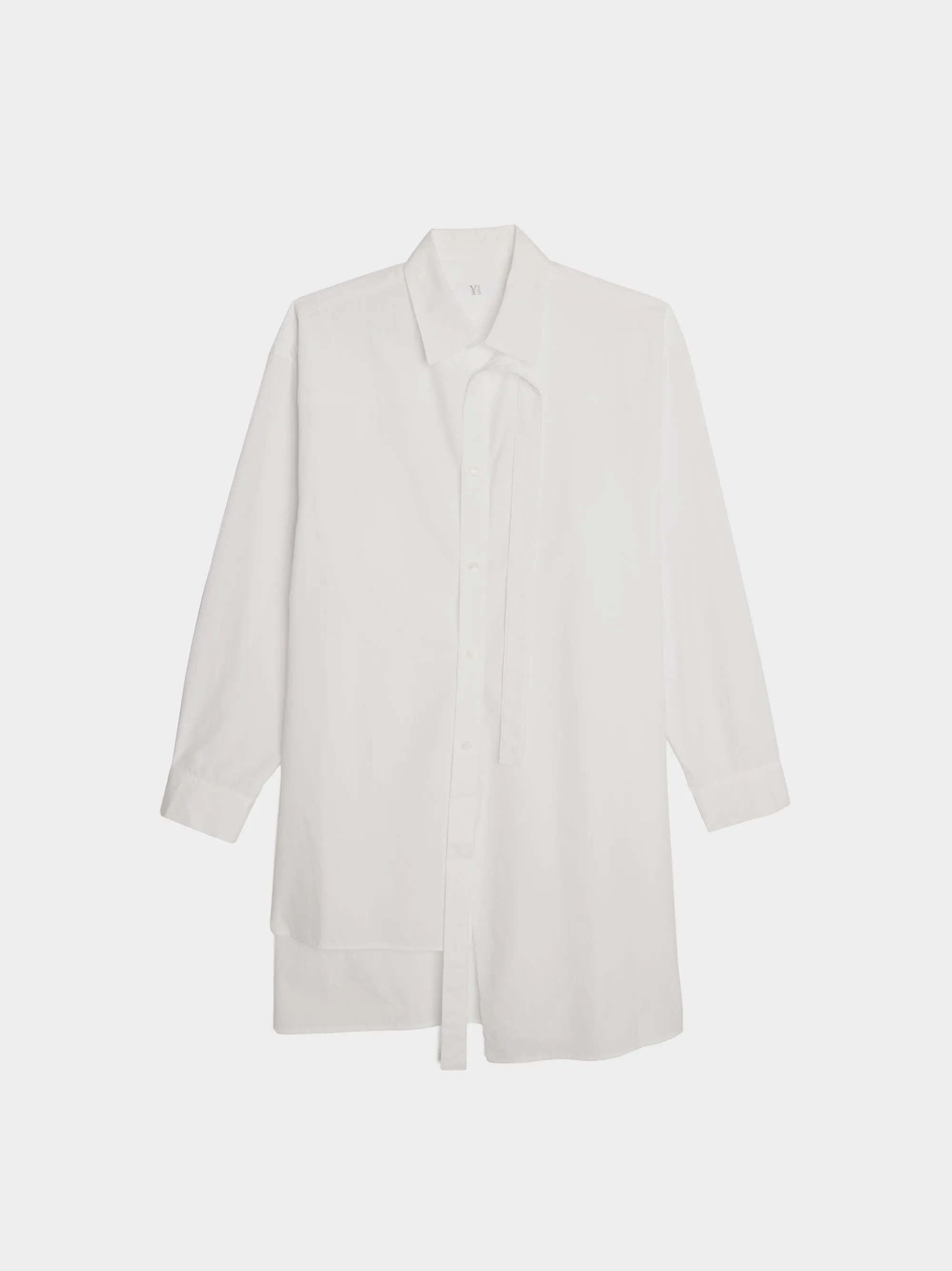 O-Collar Placket Detached Blazer, White