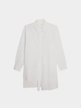 O-Collar Placket Detached Blazer, White