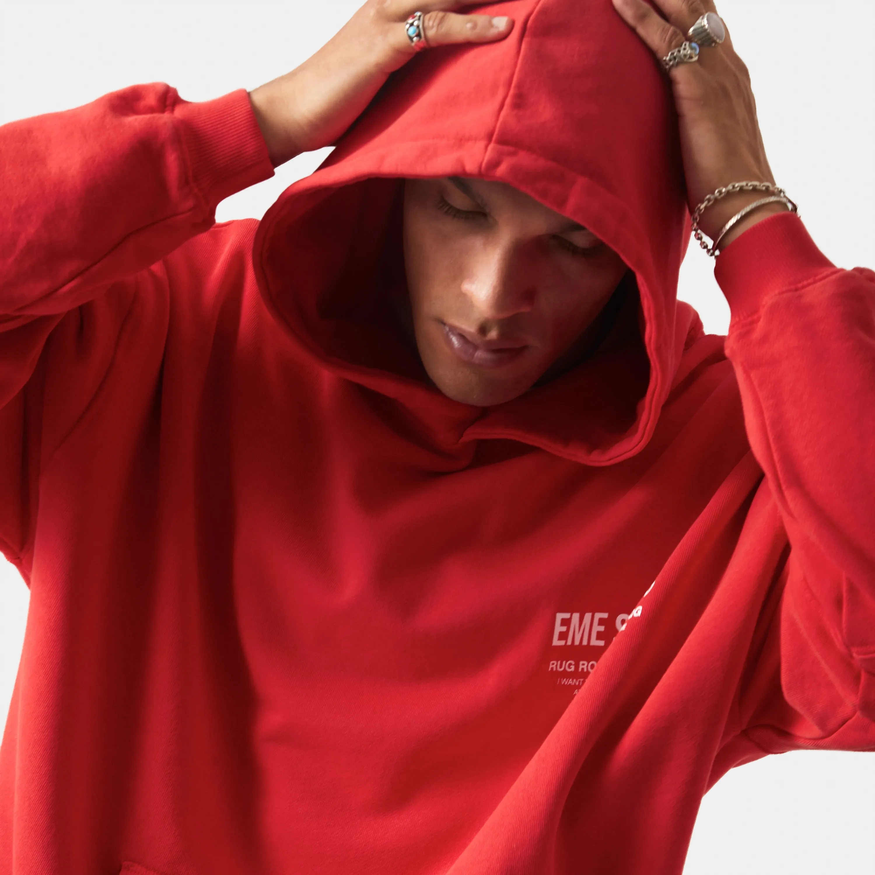 Off Pressure Ruby Oversized Hoodie