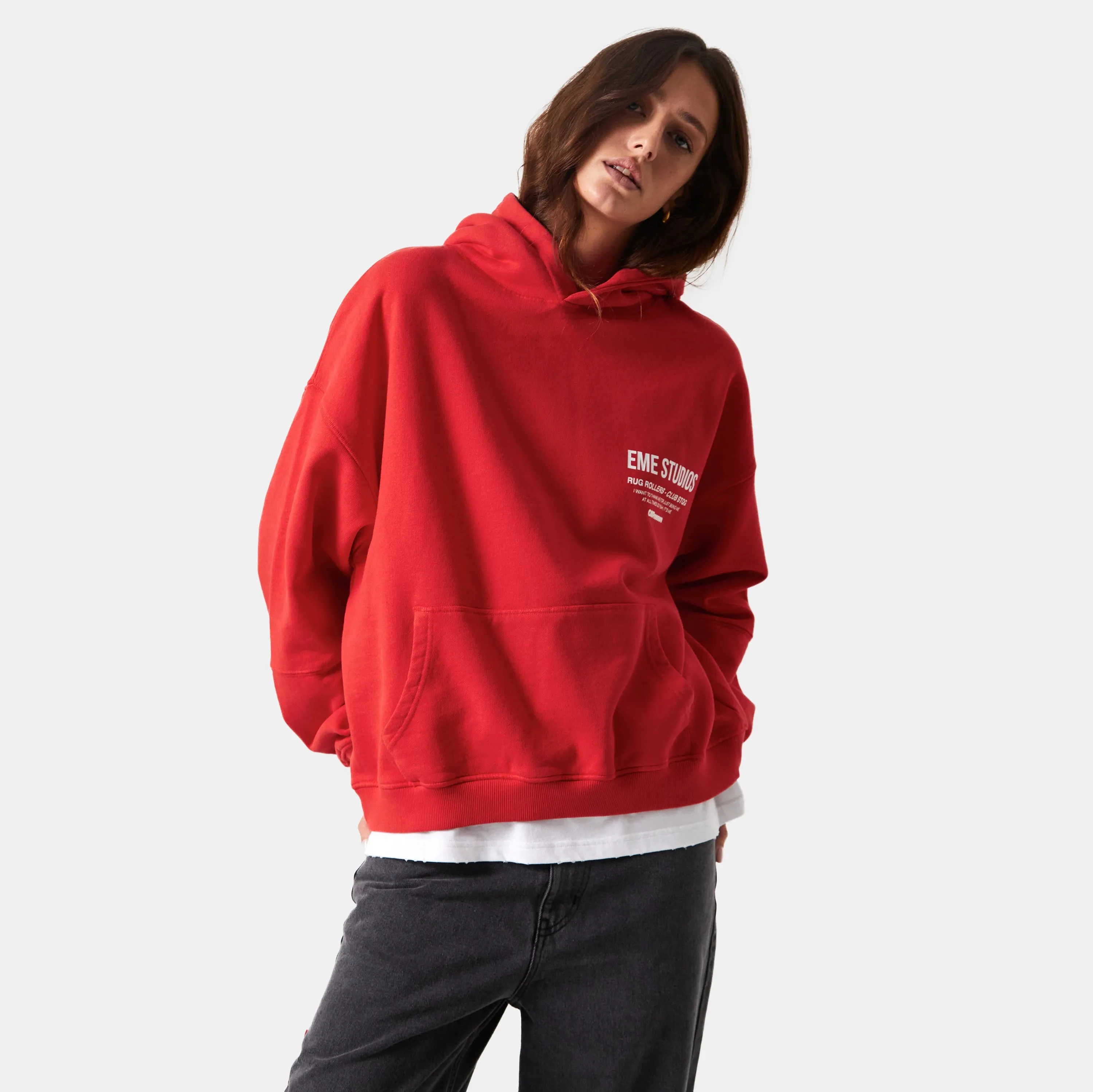 Off Pressure Ruby Oversized Hoodie