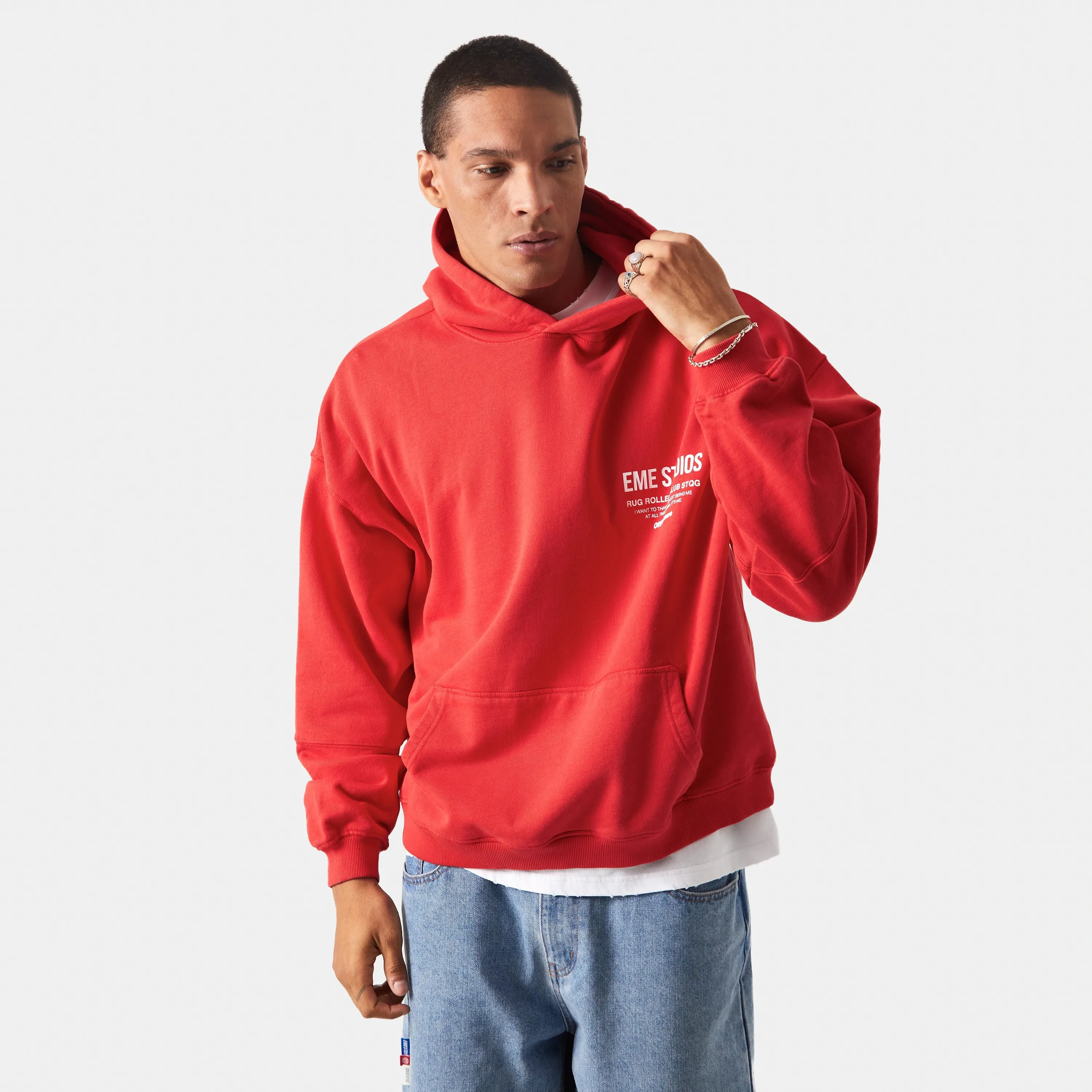 Off Pressure Ruby Oversized Hoodie