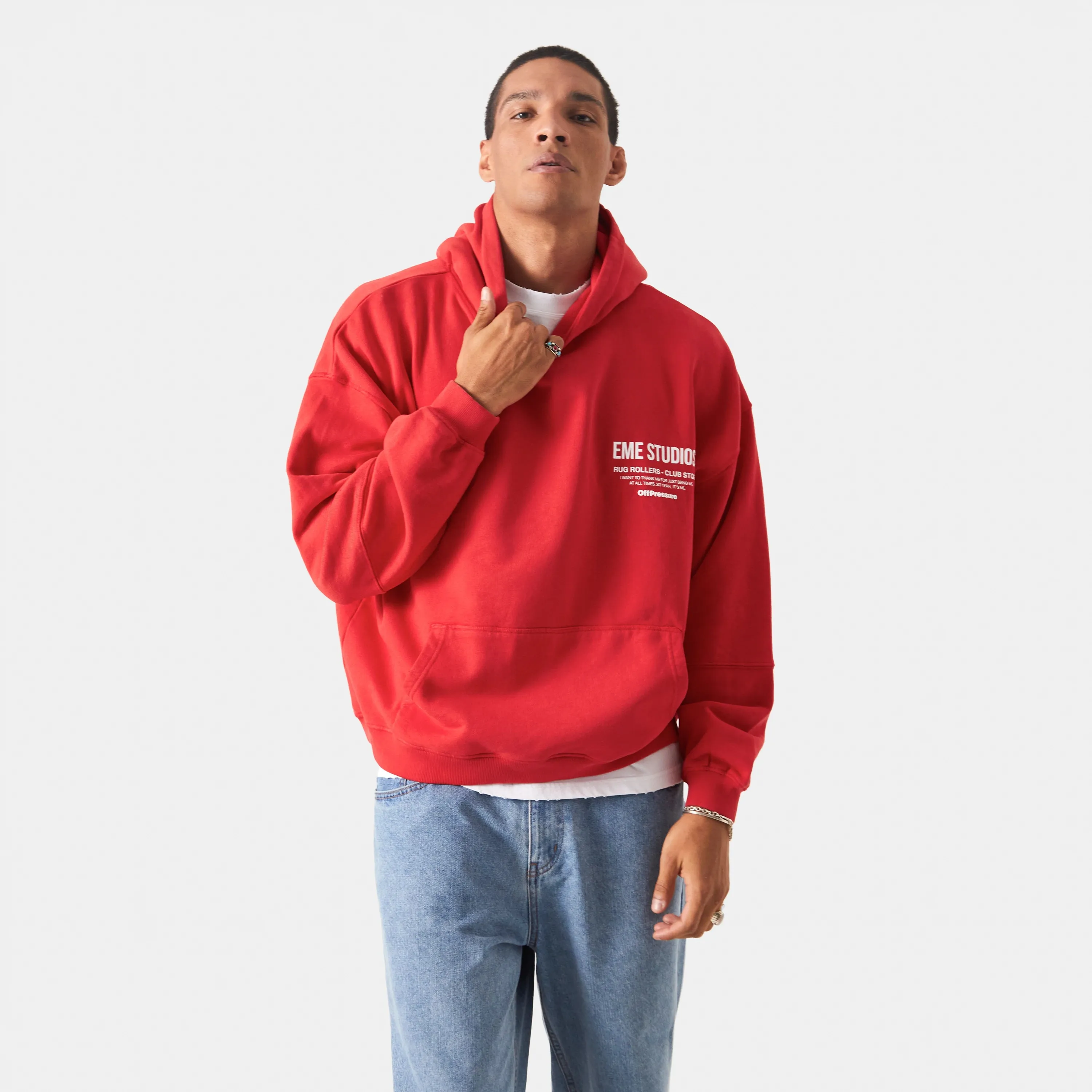 Off Pressure Ruby Oversized Hoodie