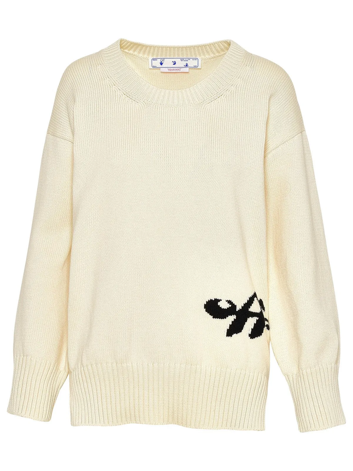 Off-White Logo Intarsia Knit Jumper