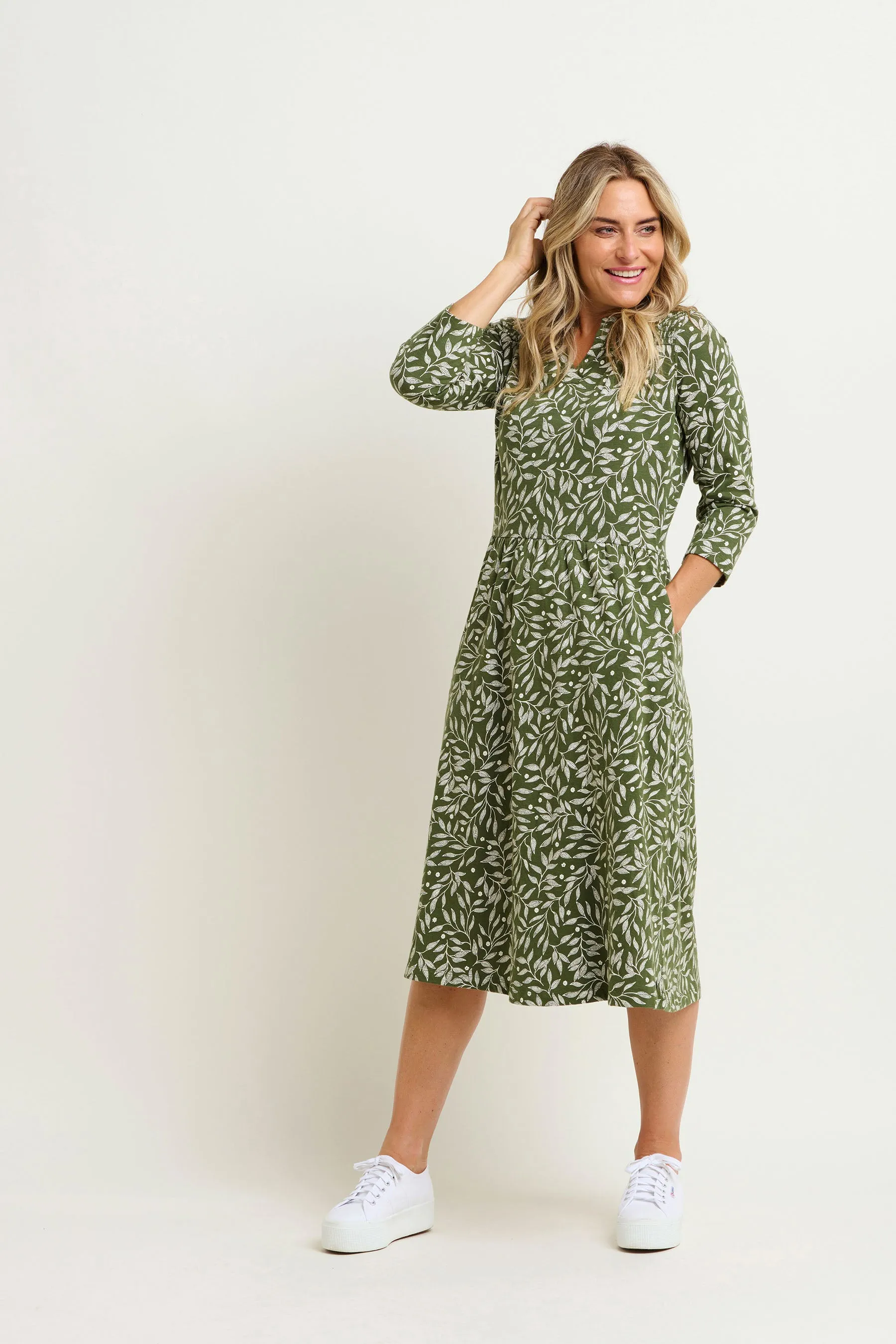 Orchard Leaf Midi Dress