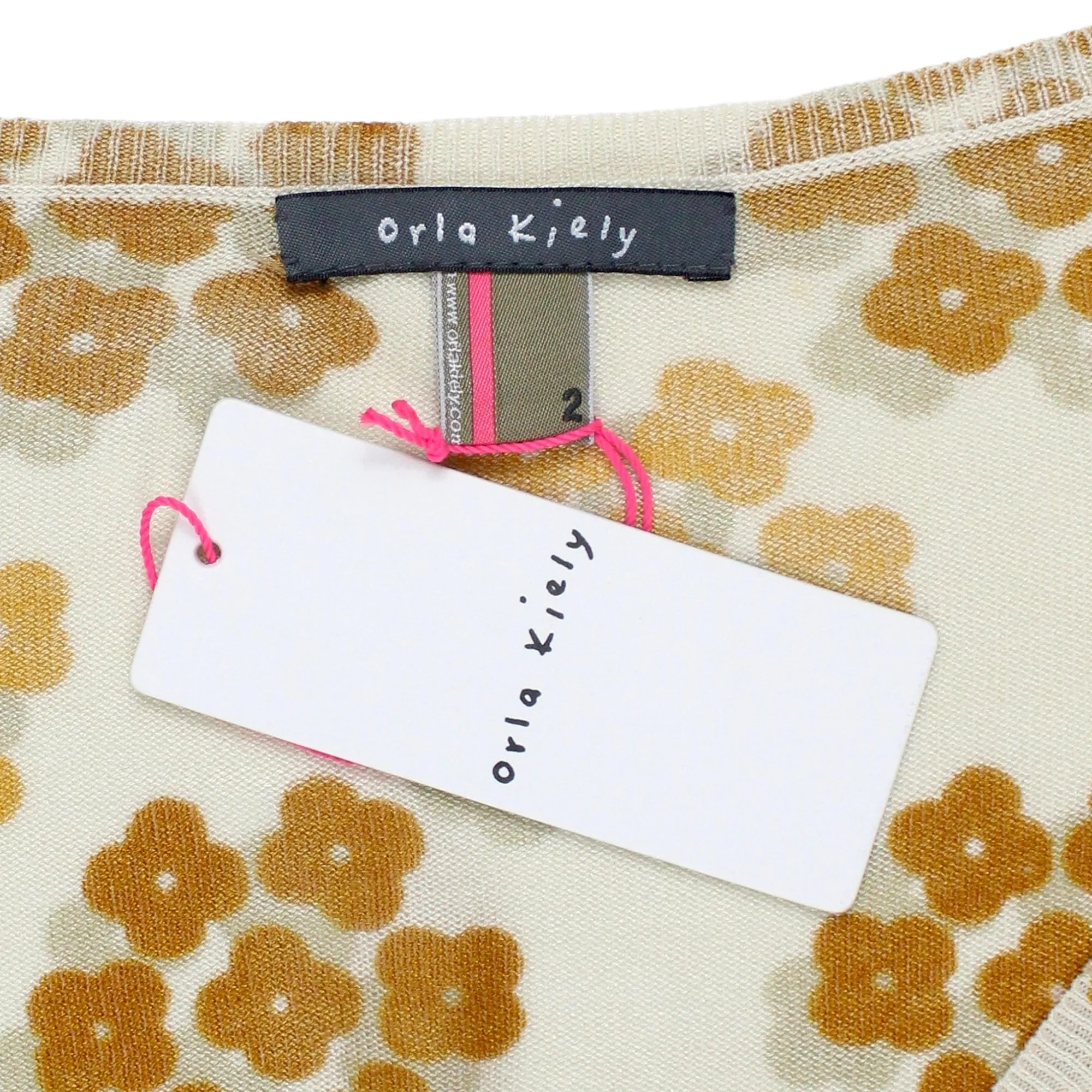 Orla Kiely Cream/Orange Floral Cardigan