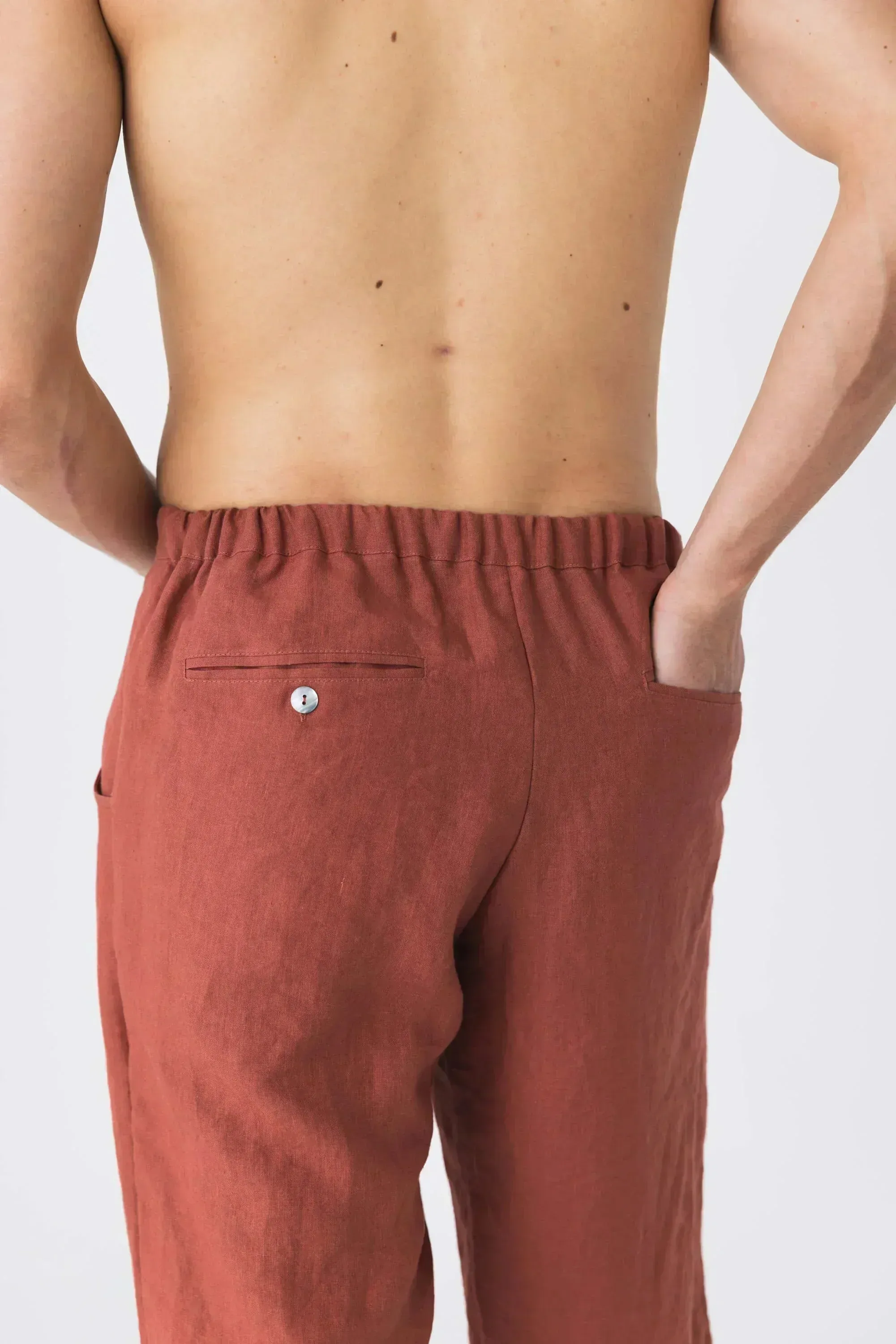 Pantalon décontracté lin homme beige naturel - Henrique