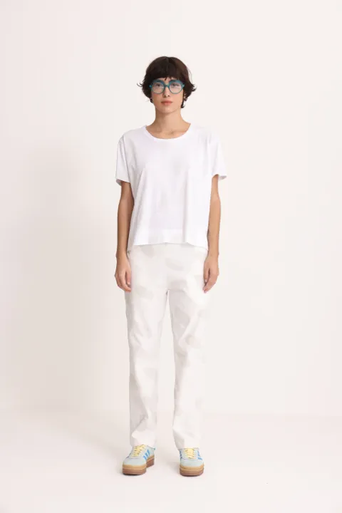 Pantalon Recto Pincelada Off White