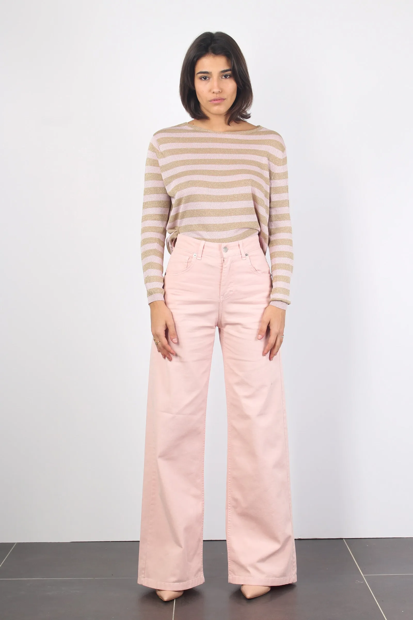 Pantalone Palazzo Bull Rosa