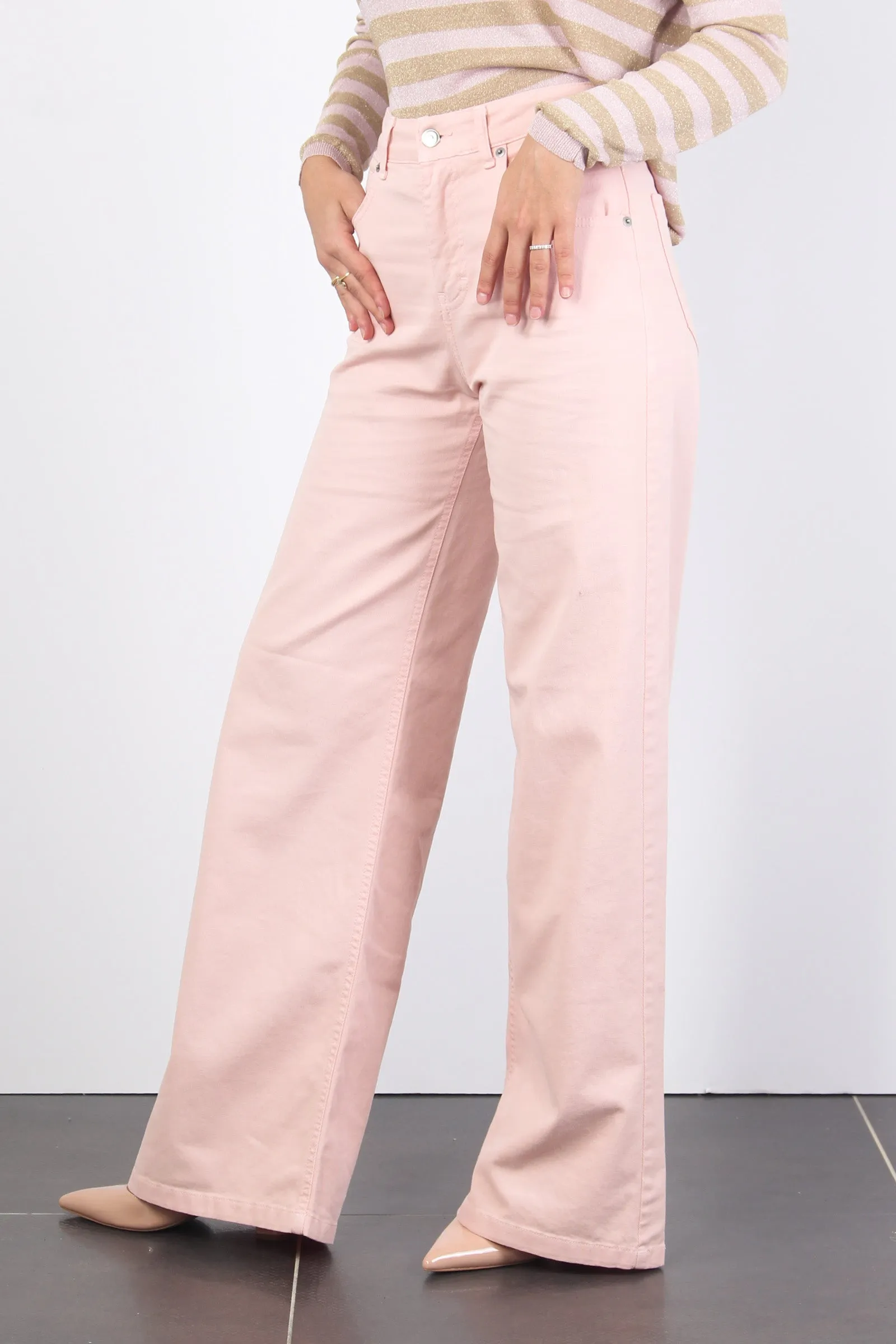 Pantalone Palazzo Bull Rosa