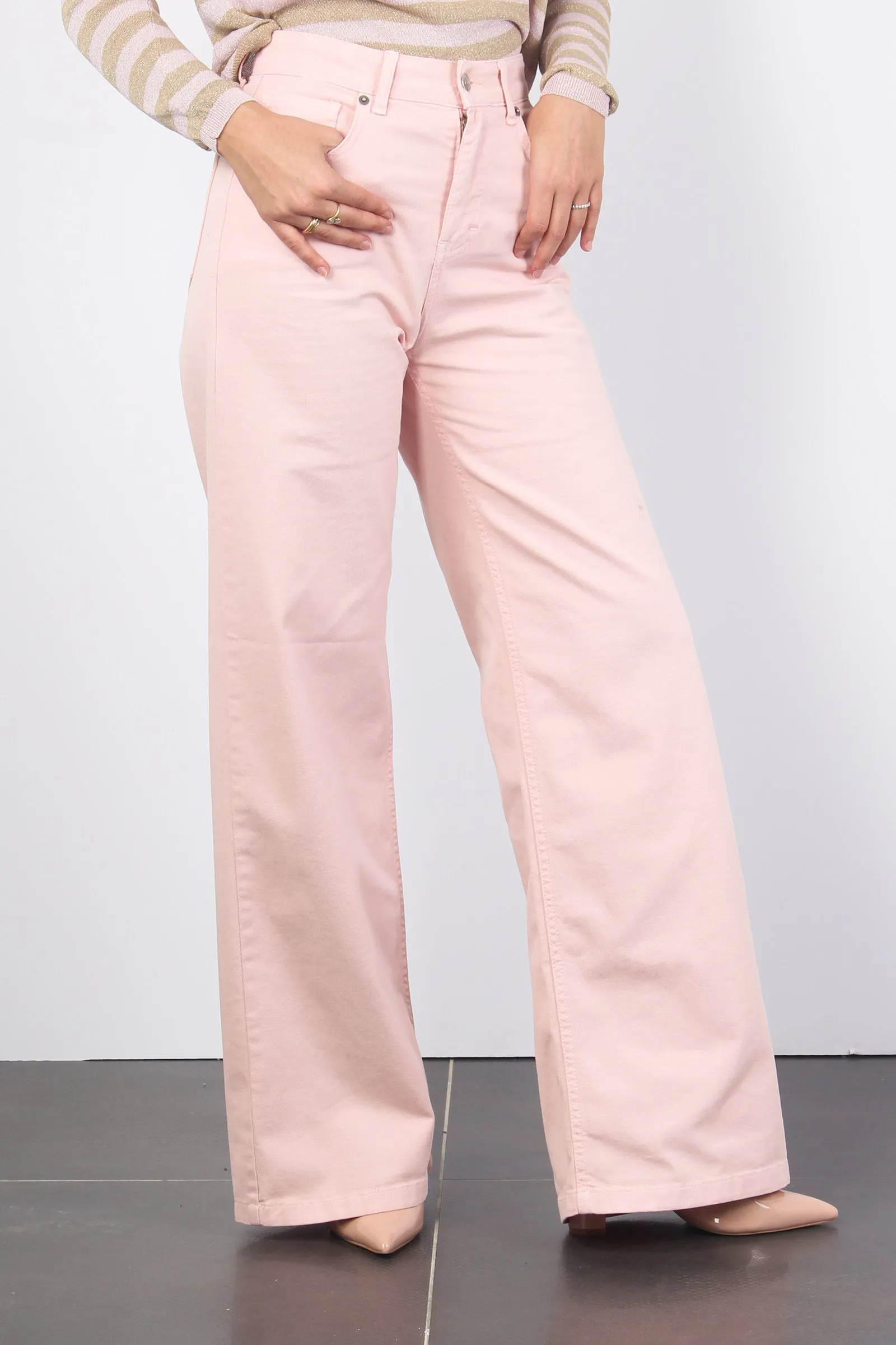 Pantalone Palazzo Bull Rosa