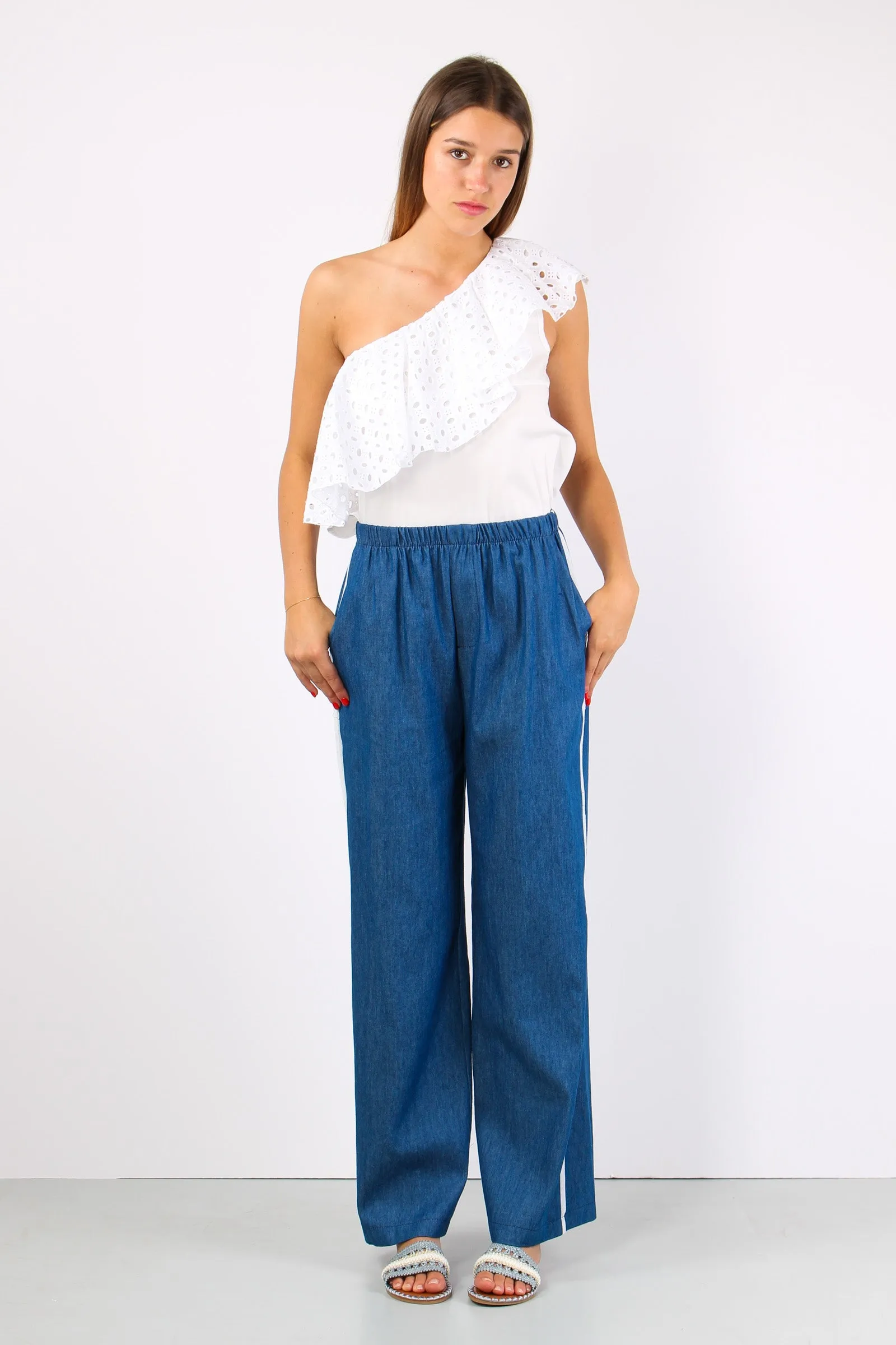 Pantalone Palazzo Chambry Denim