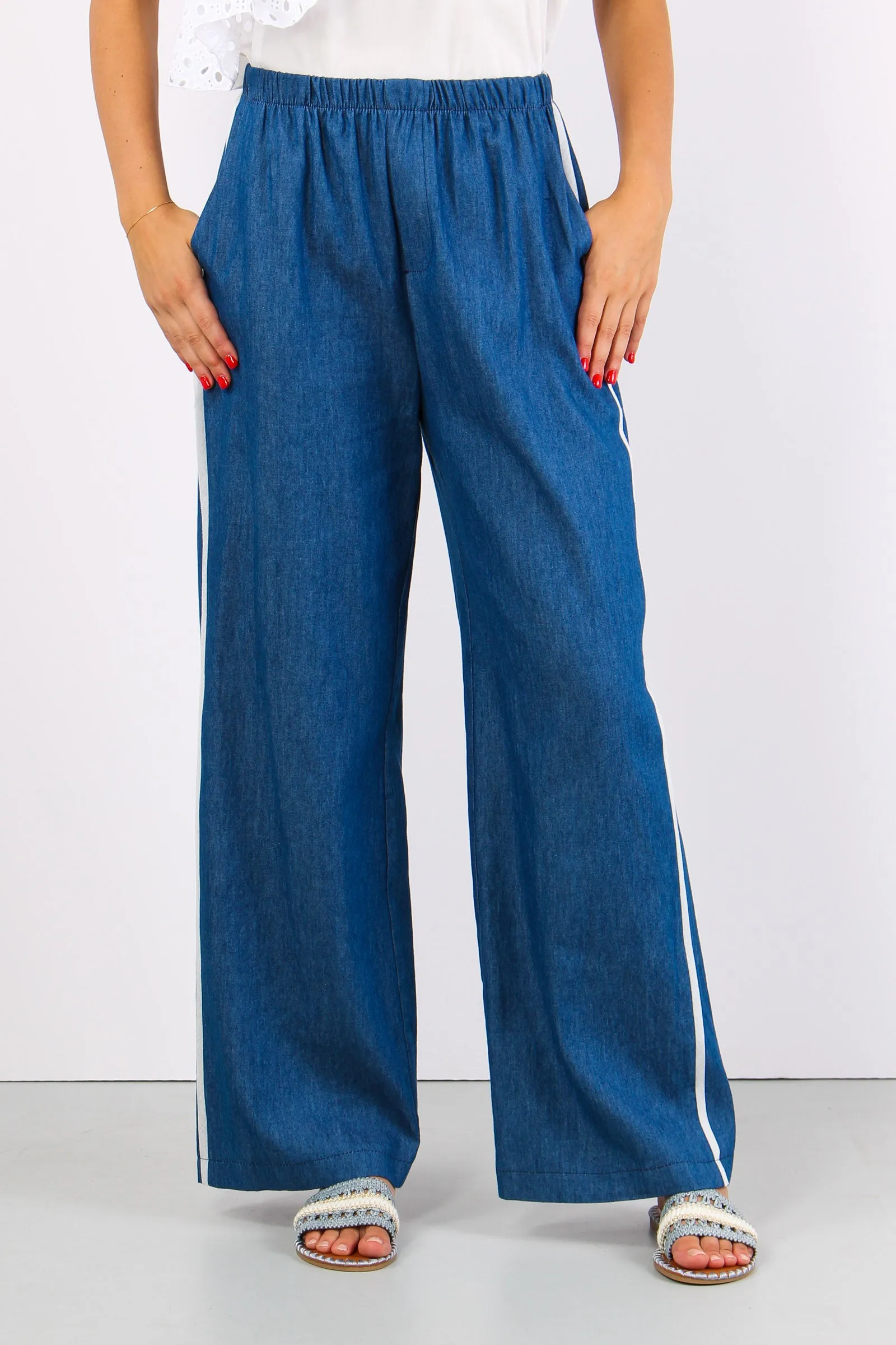 Pantalone Palazzo Chambry Denim